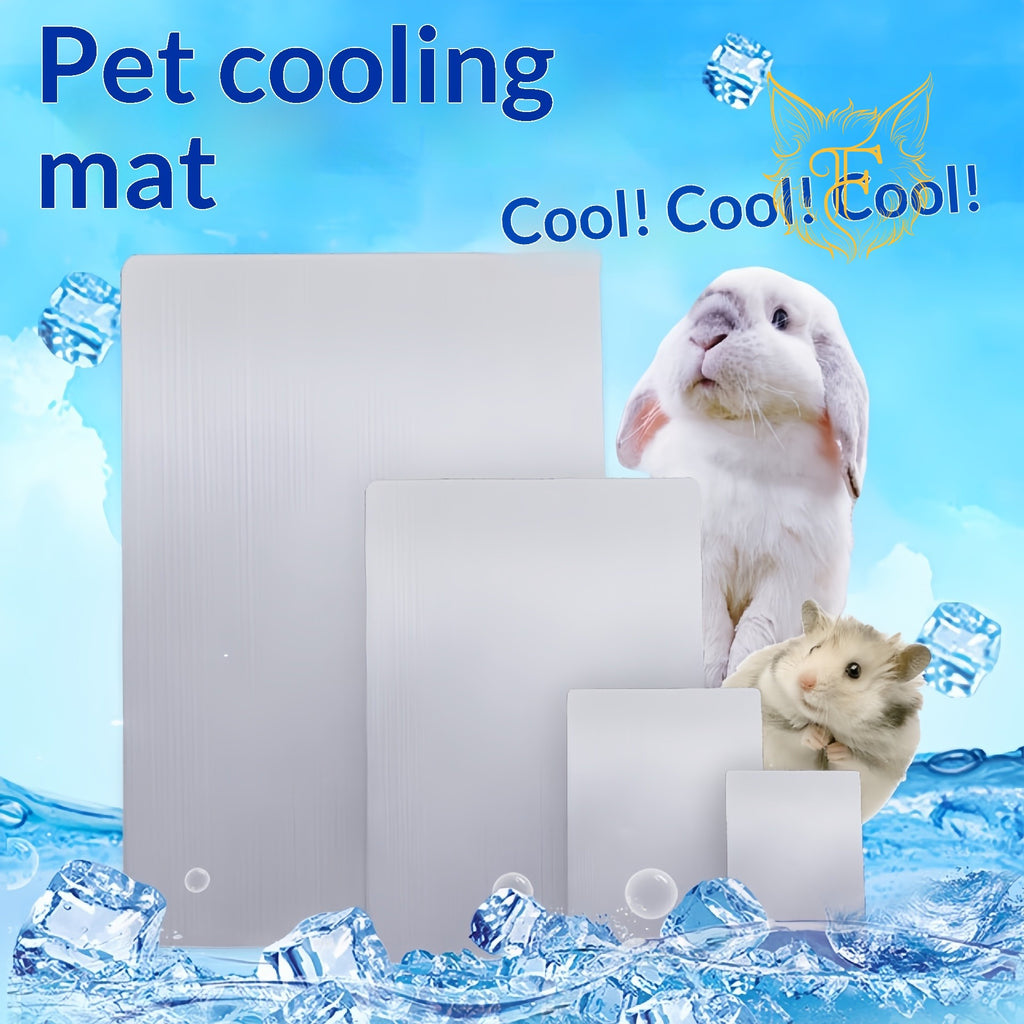 Pet summer cooling aluminum plate, rabbit cooling pad, hamster chinchilla ice mat, heat dissipation plate, summer cooling supplies