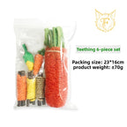 Pet toy dental chews & teething sticks combo set - hamster & rabbit teething kit (6-piece set)
