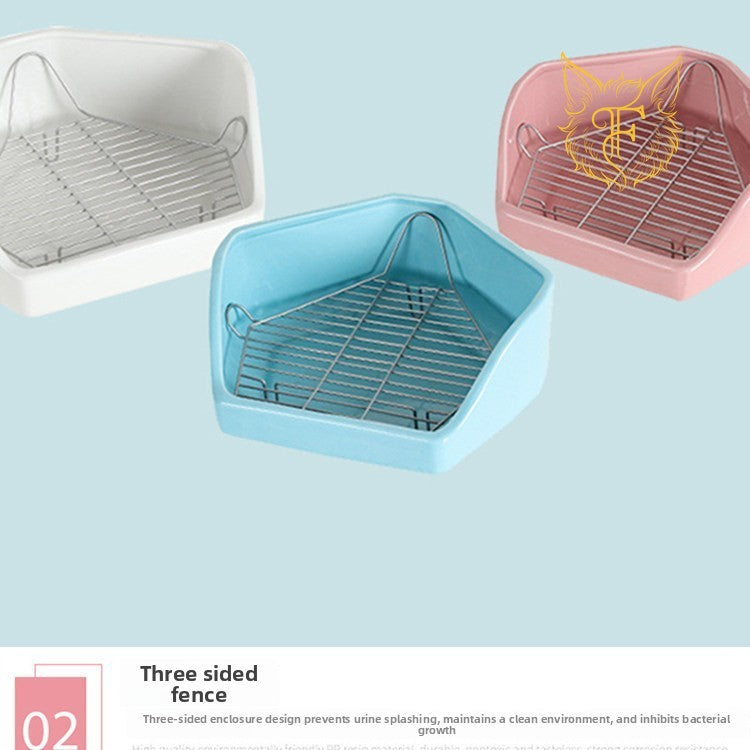 Rabbit toilet overweight anti-turning anti-bite ceramic triangle pentagon toilet chinchilla toilet squirrel large urinal