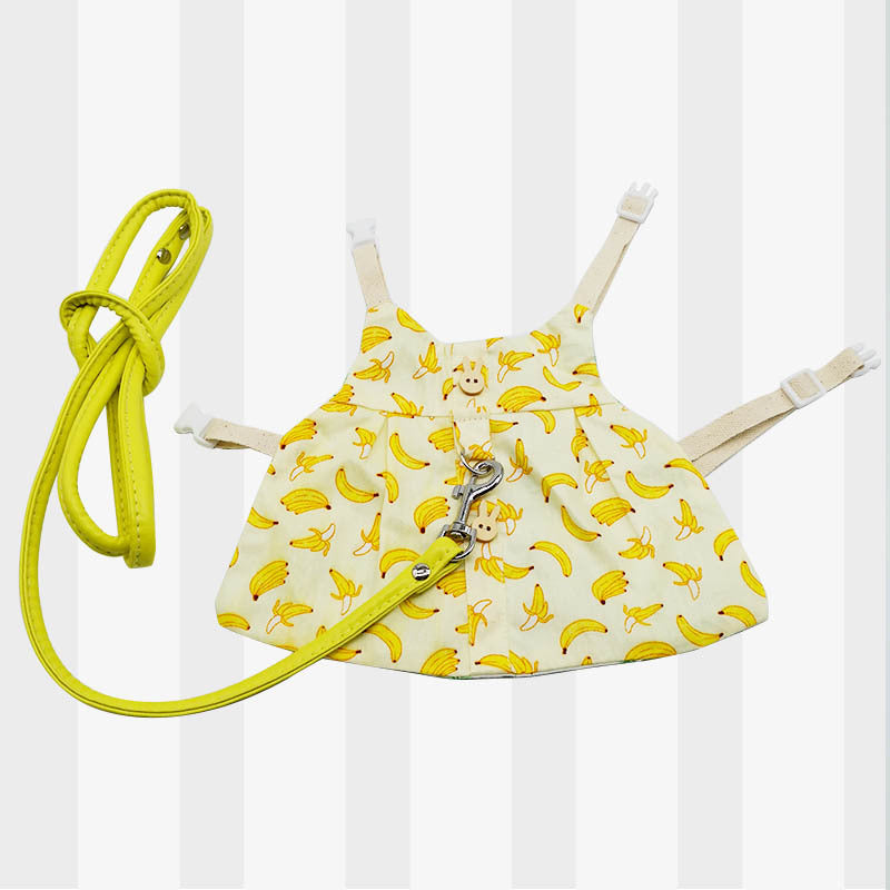 Fall and winternew arrivalheattech pet rabbit clothes pastoral small banana leash guinea pig dwarf rabbit hat cute style