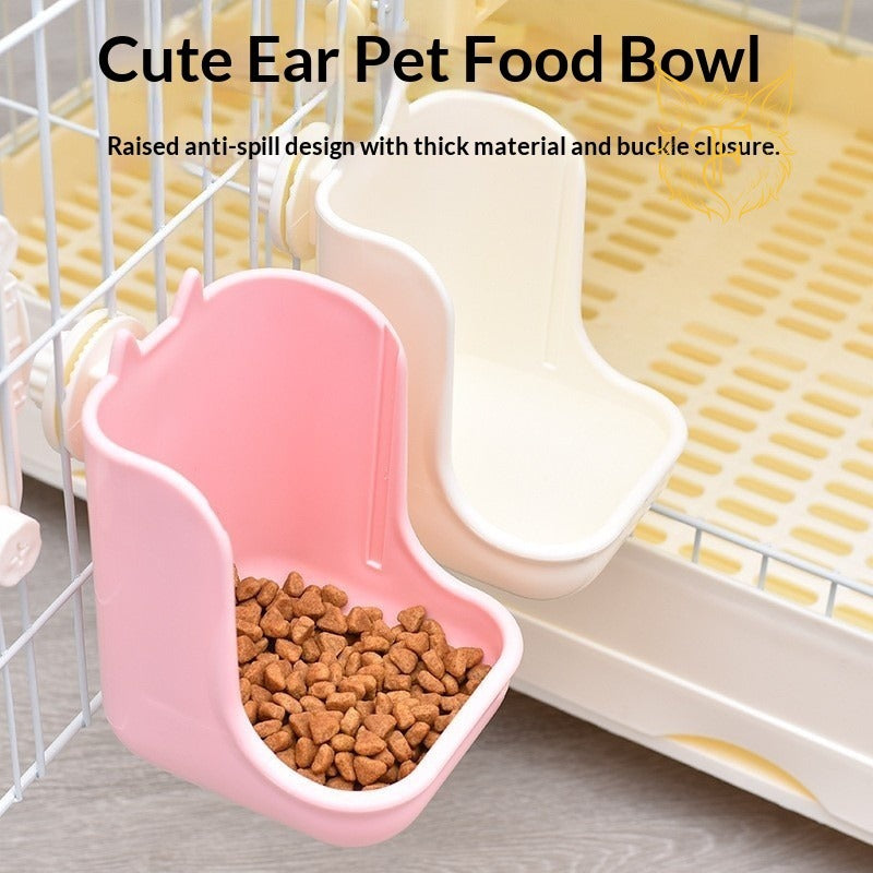 Two-in-one rabbit food bowl and trough, fixed food bowl, rabbit food, feed box, grass rack, hamster, chinchilla, one piece