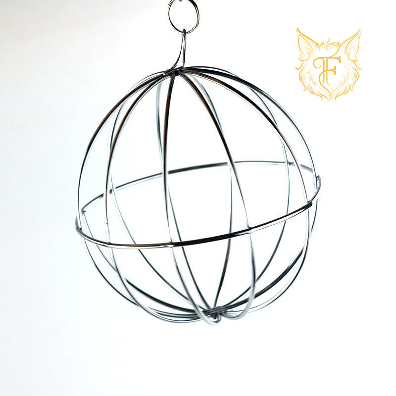 Factory direct 8cm pet grass ball holder - pet supplies wire grass ball stand - suitable for rabbits, chinchillas, and guinea pigs - rabbit cage accessory