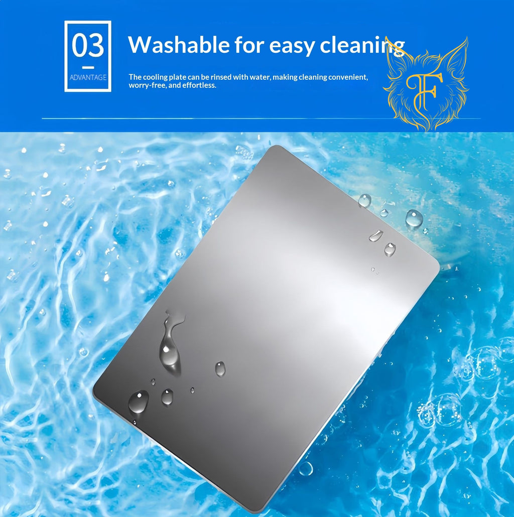 Pet summer cooling aluminum plate, rabbit cooling pad, hamster chinchilla ice mat, heat dissipation plate, summer cooling supplies
