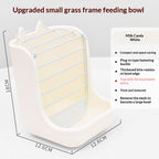 Two-in-one rabbit food bowl and trough, fixed food bowl, rabbit food, feed box, grass rack, hamster, chinchilla, one piece