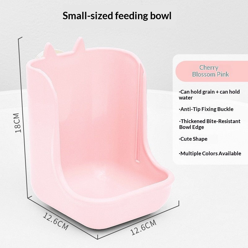 Two-in-one rabbit food bowl and trough, fixed food bowl, rabbit food, feed box, grass rack, hamster, chinchilla, one piece