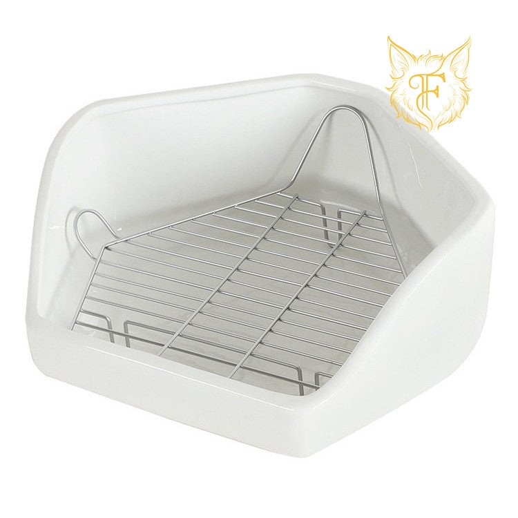 Rabbit toilet overweight anti-turning anti-bite ceramic triangle pentagon toilet chinchilla toilet squirrel large urinal