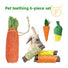 Pet toy dental chews & teething sticks combo set - hamster & rabbit teething kit (6-piece set)