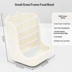 Two-in-one rabbit food bowl and trough, fixed food bowl, rabbit food, feed box, grass rack, hamster, chinchilla, one piece