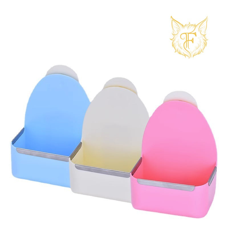 Pet rabbit food bowl hanging anti-turning and anti-biting food bowl fixed food bowl chinchilla guinea pig rabbit food box bowl
