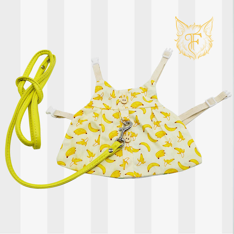 Fall and winternew arrivalheattech pet rabbit clothes pastoral small banana leash guinea pig dwarf rabbit hat cute style