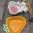 Pet creative carrot food bowl anti-tip rabbit chinchilla neutral ceramic anti-bite cartoon food box