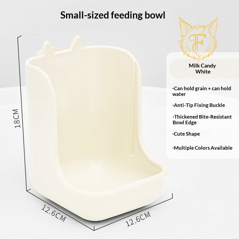 Two-in-one rabbit food bowl and trough, fixed food bowl, rabbit food, feed box, grass rack, hamster, chinchilla, one piece