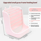 Two-in-one rabbit food bowl and trough, fixed food bowl, rabbit food, feed box, grass rack, hamster, chinchilla, one piece