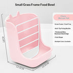 Two-in-one rabbit food bowl and trough, fixed food bowl, rabbit food, feed box, grass rack, hamster, chinchilla, one piece