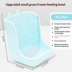 Two-in-one rabbit food bowl and trough, fixed food bowl, rabbit food, feed box, grass rack, hamster, chinchilla, one piece