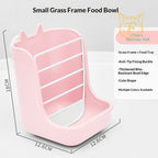 Two-in-one rabbit food bowl and trough, fixed food bowl, rabbit food, feed box, grass rack, hamster, chinchilla, one piece