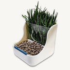 Rabbit 2-in-1 grass rack food bowl anti-rollover chinchilla guinea pig dual-purpose grass bowl feeding box anti-rollover