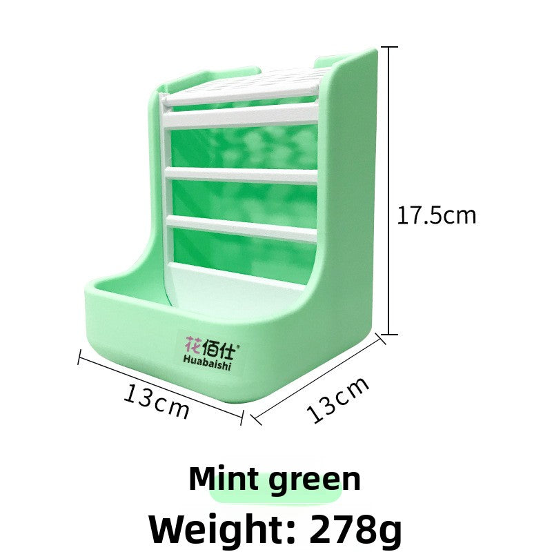 Rabbit 2-in-1 grass rack food bowl anti-rollover chinchilla guinea pig dual-purpose grass bowl feeding box anti-rollover