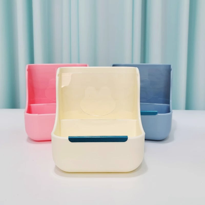Rabbit 2-in-1 grass rack food bowl anti-rollover chinchilla guinea pig dual-purpose grass bowl feeding box anti-rollover