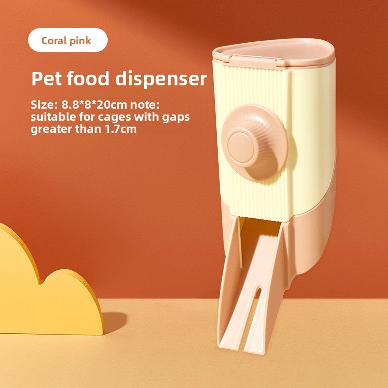 Jessie pet feed dispenser feeder rabbit chinchilla guinea pig supplies food dispenser feeder fixed