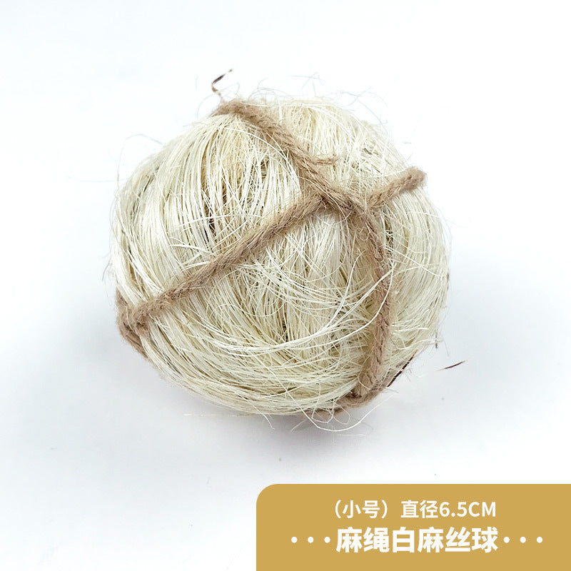 Rabbit teething grass ball straw teething toy woven ball rabbit guinea pig chinchilla chewing boring bunny toy
