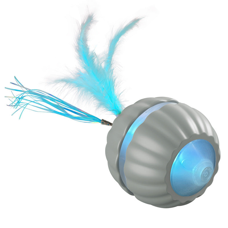 New Arrival Cross-border Automatic Cat Ball Cat Toy Ball Self-pleasure Boredom Interactive Artifact with Fur Pet Supplies