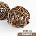 Rabbit teething grass ball straw teething toy woven ball rabbit guinea pig chinchilla chewing boring bunny toy
