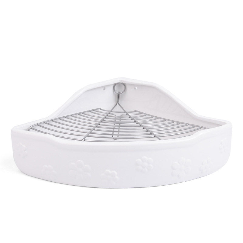 Rabbit toilet overweight anti-turning anti-bite ceramic triangle pentagon toilet chinchilla toilet squirrel large urinal