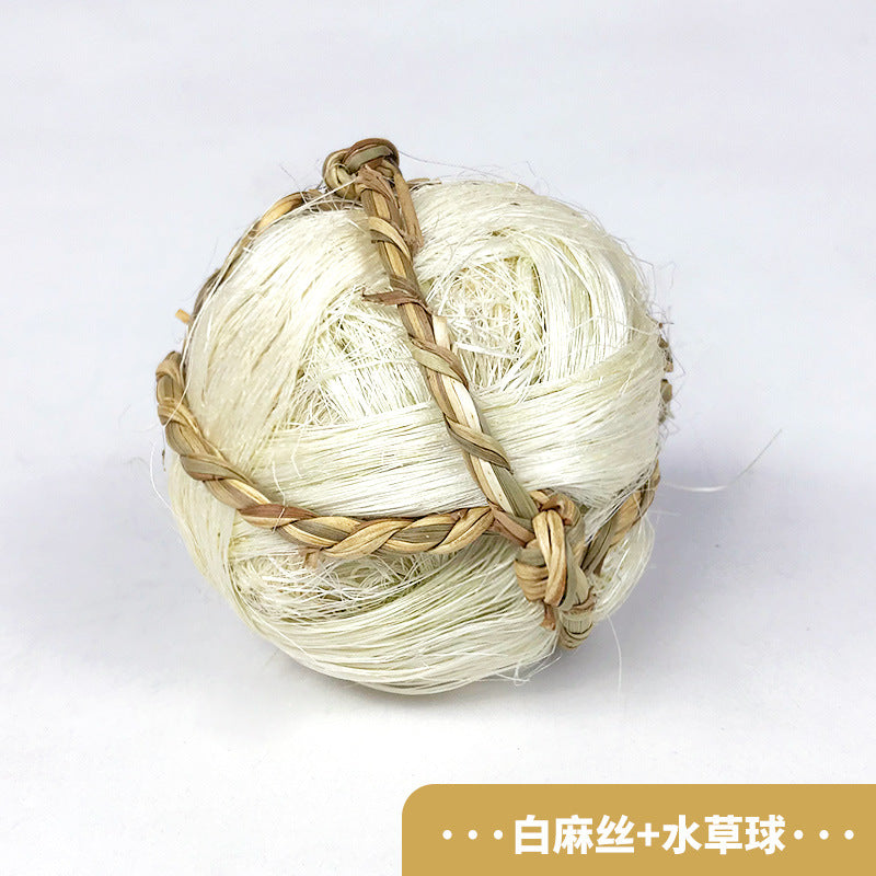 Rabbit teething grass ball straw teething toy woven ball rabbit guinea pig chinchilla chewing boring bunny toy