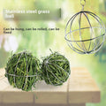 Factory direct 8cm pet grass ball holder - pet supplies wire grass ball stand - suitable for rabbits, chinchillas, and guinea pigs - rabbit cage accessory