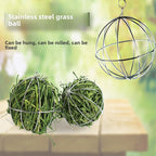 Factory direct 8cm pet grass ball holder - pet supplies wire grass ball stand - suitable for rabbits, chinchillas, and guinea pigs - rabbit cage accessory