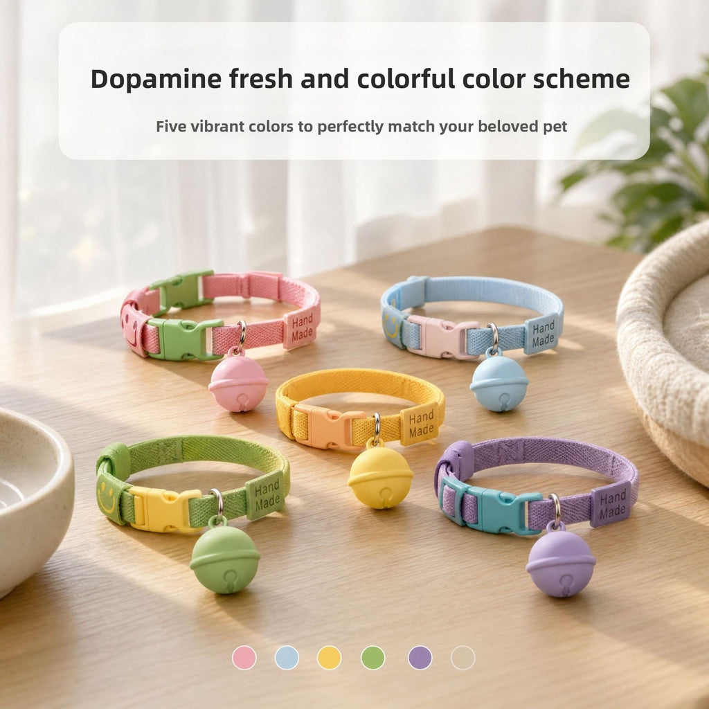 Cross-border pet smart anti-lost device positioning collar with locator adjustable buckle cat dog bell collar
