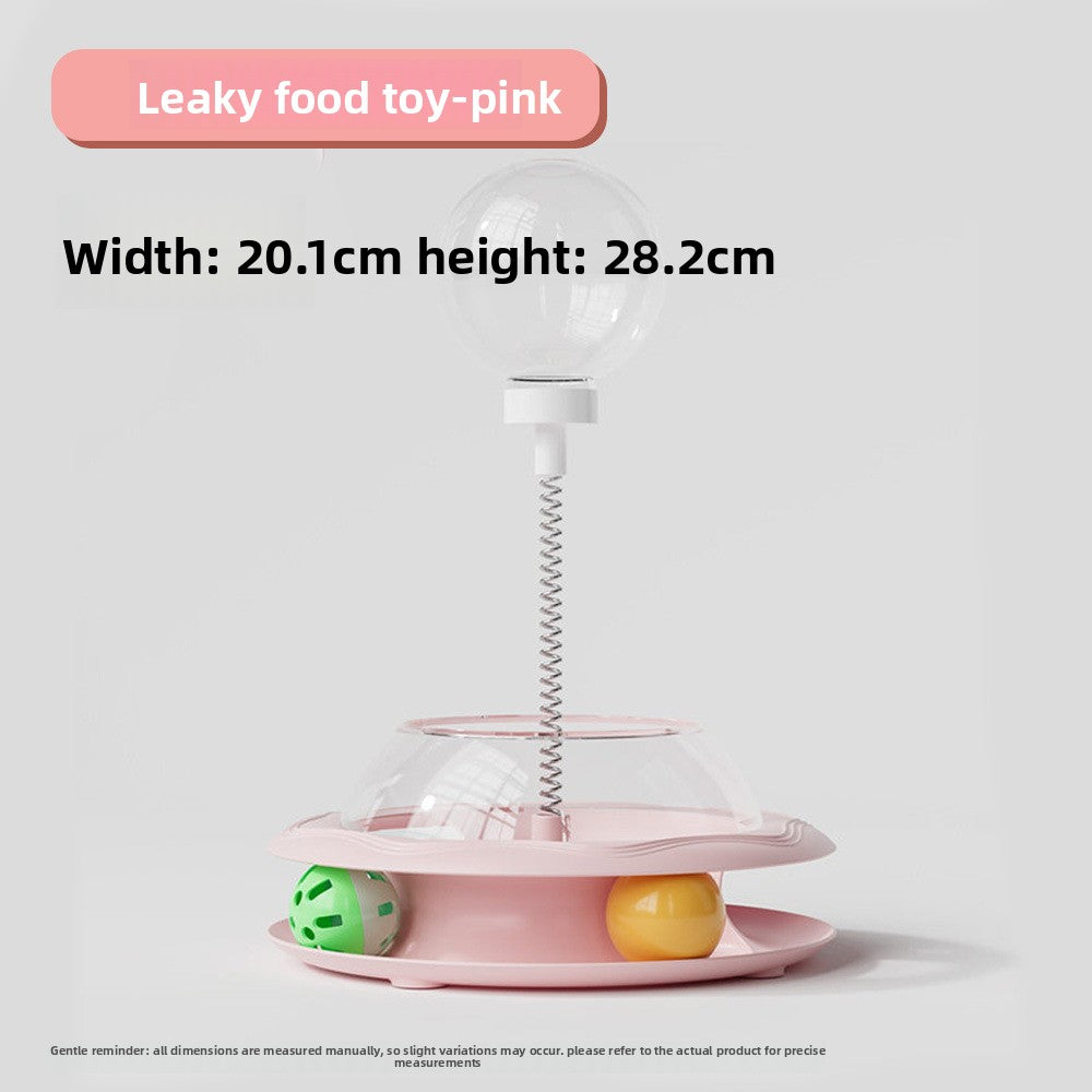 Cat toy petal tumbler teaser wand - interactive fun for kittens & cats - self-play, treat dispensing, and anti-boredom - pet toy