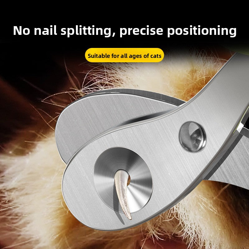 Pet nail clippers - cat & dog nail trimmer with dual-hole anti-bleed design - grooming supplies