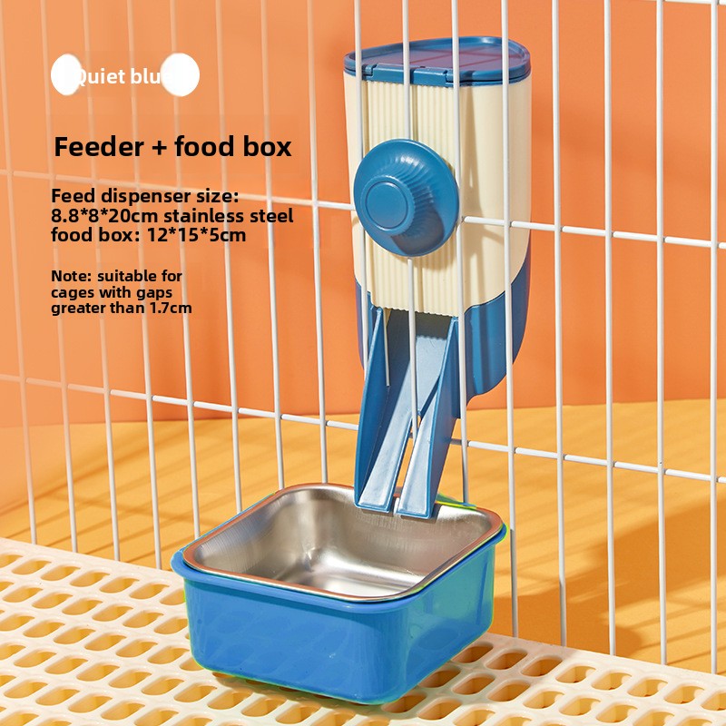 Jessie pet feed dispenser feeder rabbit chinchilla guinea pig supplies food dispenser feeder fixed