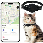 Cat tracking collar - reflective, anti-loss pet tracker - universal ios, android, google find my compatible - waterproof, ce certified