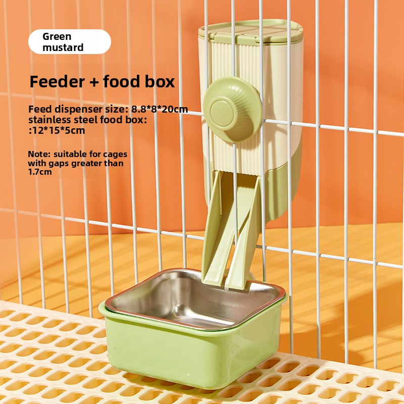 Jessie pet feed dispenser feeder rabbit chinchilla guinea pig supplies food dispenser feeder fixed