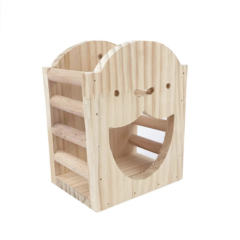 Pet wooden grass frame rabbit food basin food box two-in-one grass frame rabbit rabbit guinea pig chinchilla built-in fixed grass frame