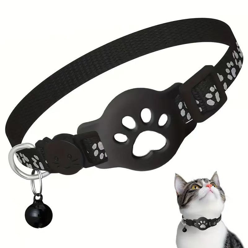 Cat tracking collar - reflective, anti-loss pet tracker - universal ios, android, google find my compatible - waterproof, ce certified