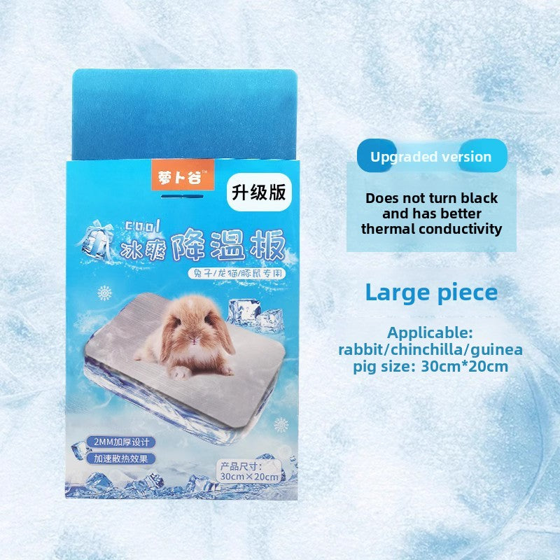 Pet summer cooling aluminum plate, rabbit cooling pad, hamster chinchilla ice mat, heat dissipation plate, summer cooling supplies