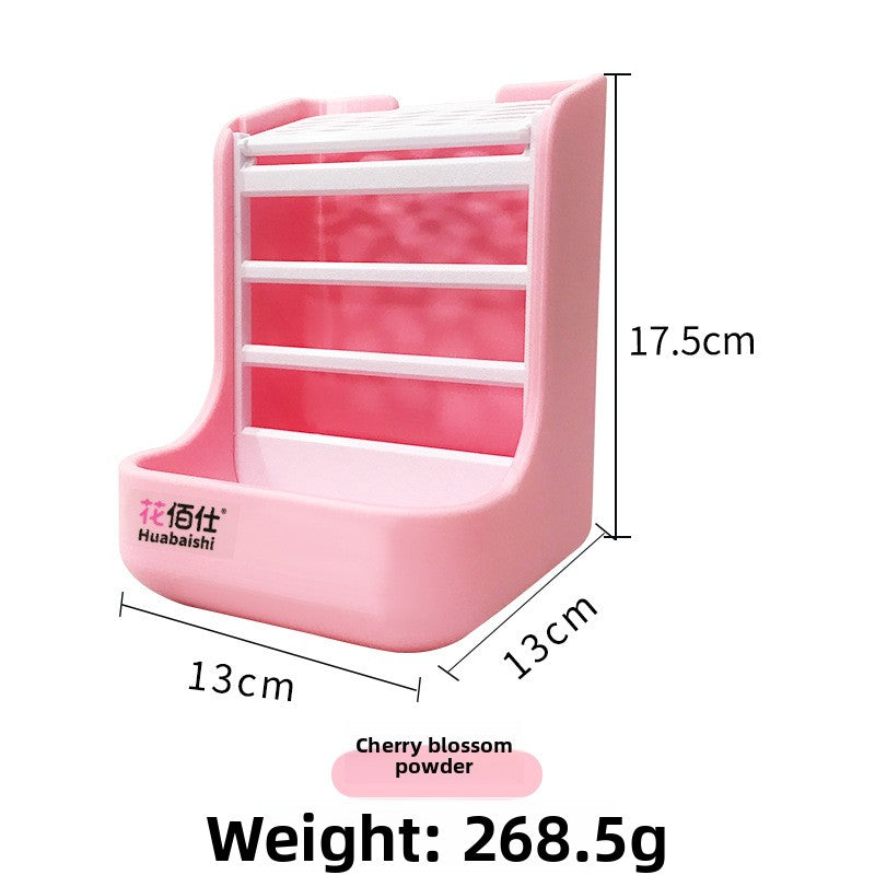 Rabbit 2-in-1 grass rack food bowl anti-rollover chinchilla guinea pig dual-purpose grass bowl feeding box anti-rollover