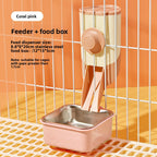 Jessie pet feed dispenser feeder rabbit chinchilla guinea pig supplies food dispenser feeder fixed