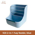 Rabbit 2-in-1 grass rack food bowl anti-rollover chinchilla guinea pig dual-purpose grass bowl feeding box anti-rollover