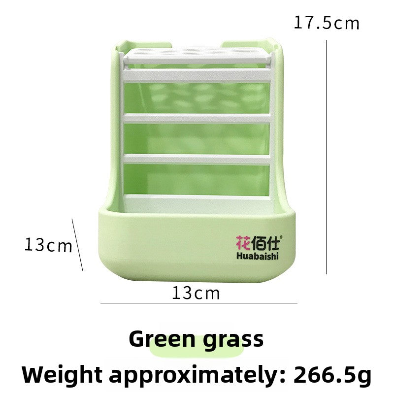 Rabbit 2-in-1 grass rack food bowl anti-rollover chinchilla guinea pig dual-purpose grass bowl feeding box anti-rollover