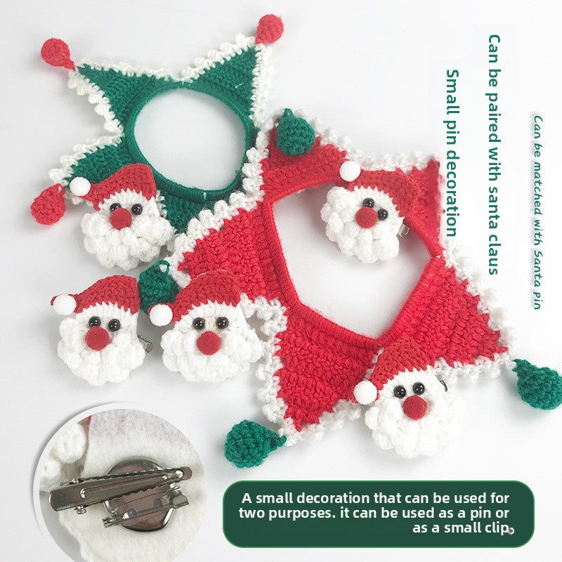 Pet bunny christmas decorative clothes rabbit scarf cat dog bib teddy bichon small dog scarf