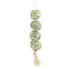 Pet rabbit straw ball hanging string hand-knitted straw ball boring toy rabbit chinchilla teething lantern string toy supplies