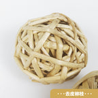 Rabbit teething grass ball straw teething toy woven ball rabbit guinea pig chinchilla chewing boring bunny toy