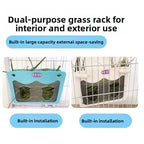 Rabbit grass rack can be fixed and hung for both internal and external use. acrylic transparent grass rack. large capacity. simple grass basket. rabbit supplies