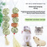 Pet rabbit straw ball hanging string hand-knitted straw ball boring toy rabbit chinchilla teething lantern string toy supplies