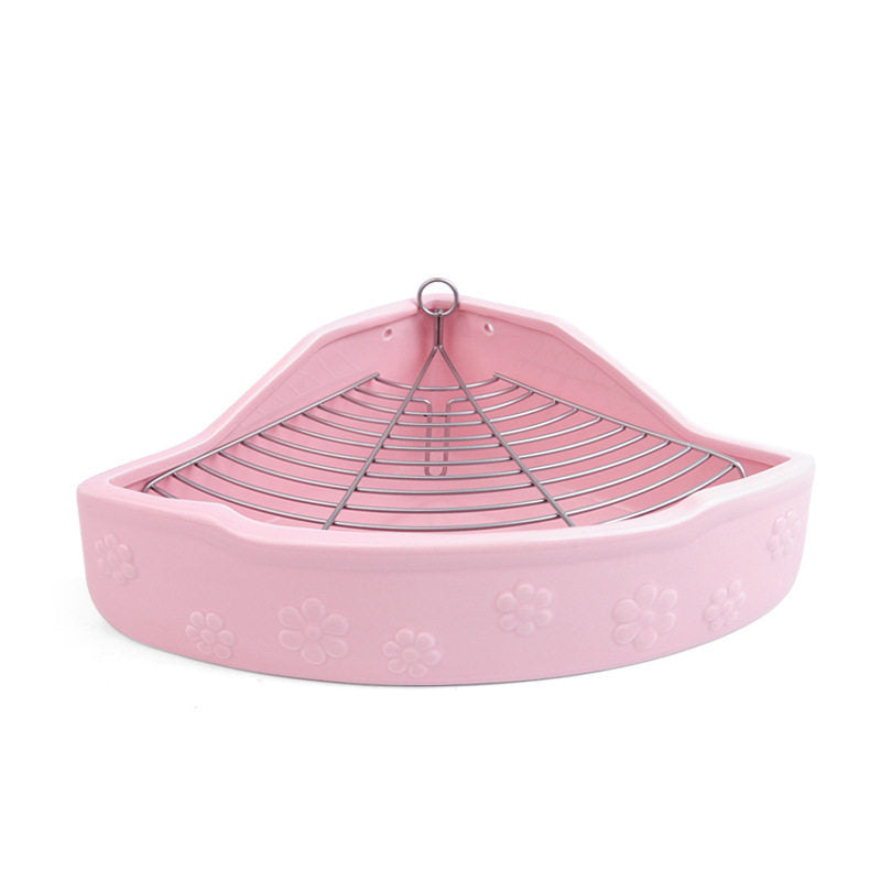Rabbit toilet overweight anti-turning anti-bite ceramic triangle pentagon toilet chinchilla toilet squirrel large urinal